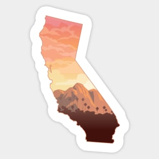 Southern California Sunset Map Sticker